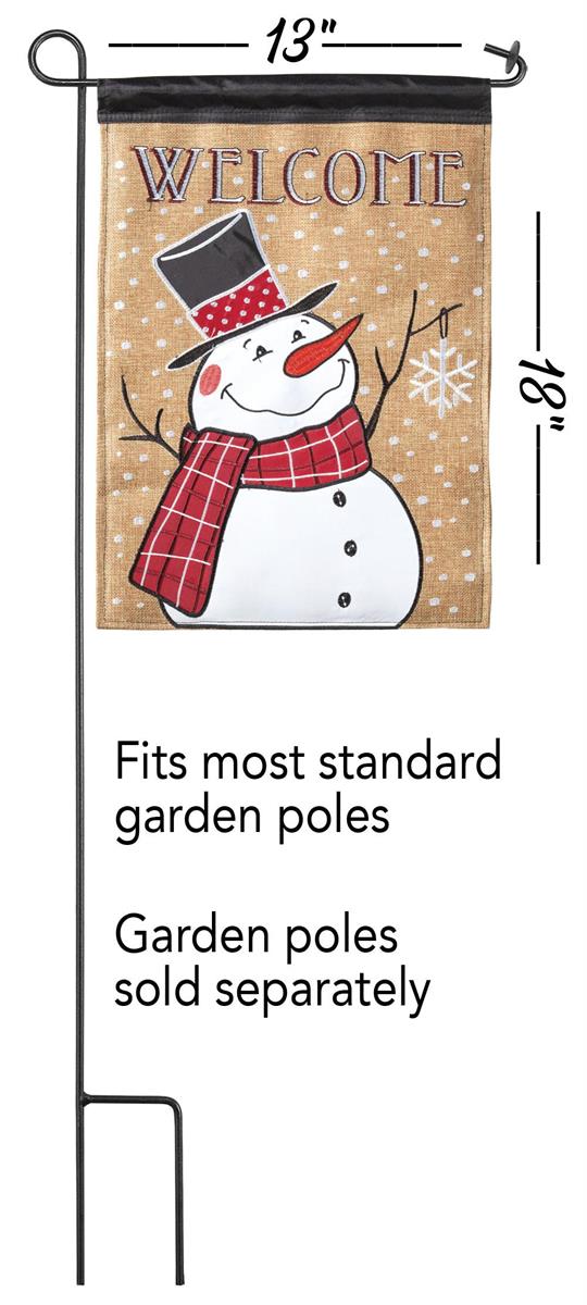 Snowman Scarf Garden Flag