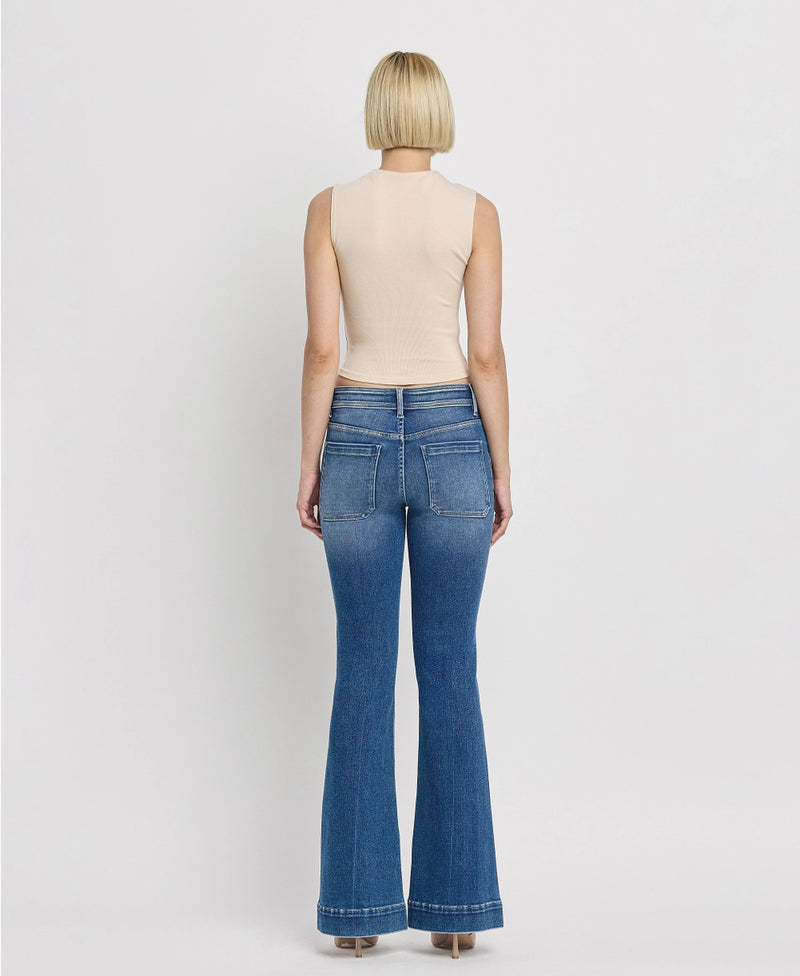 Trouser Hem Flare Jeans