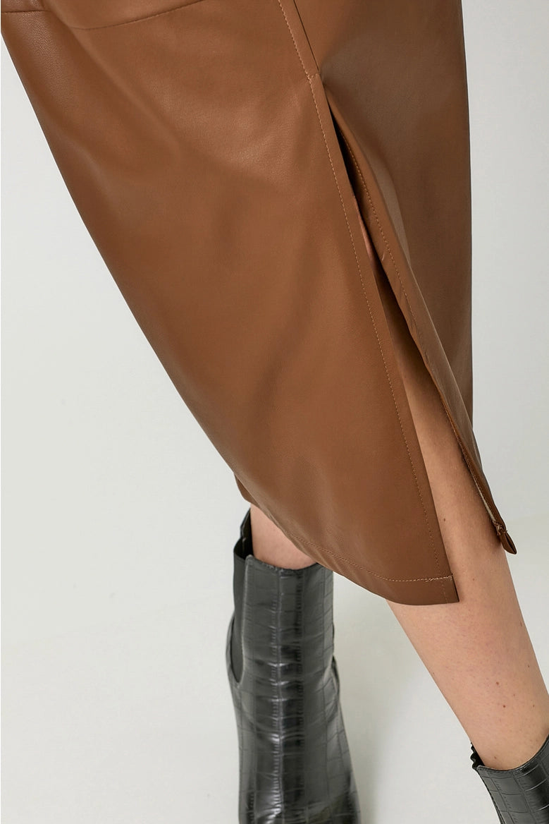 Leather Midi Skirt