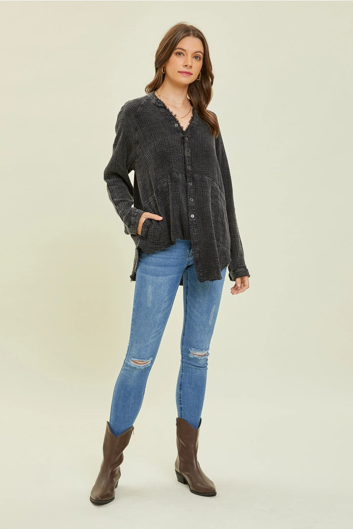 Mineral Wash Oversize Tunic