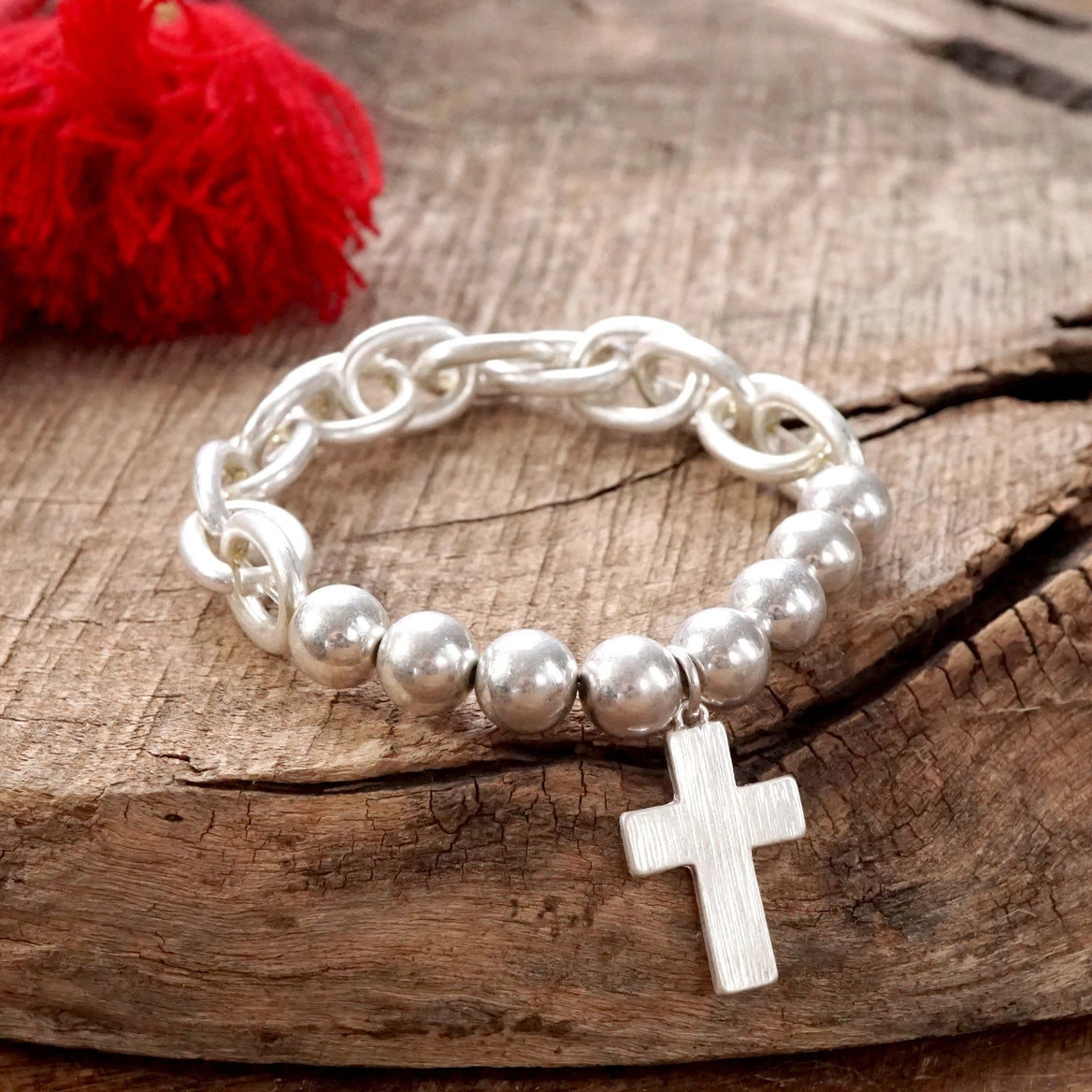 Chunky Cross Bracelet