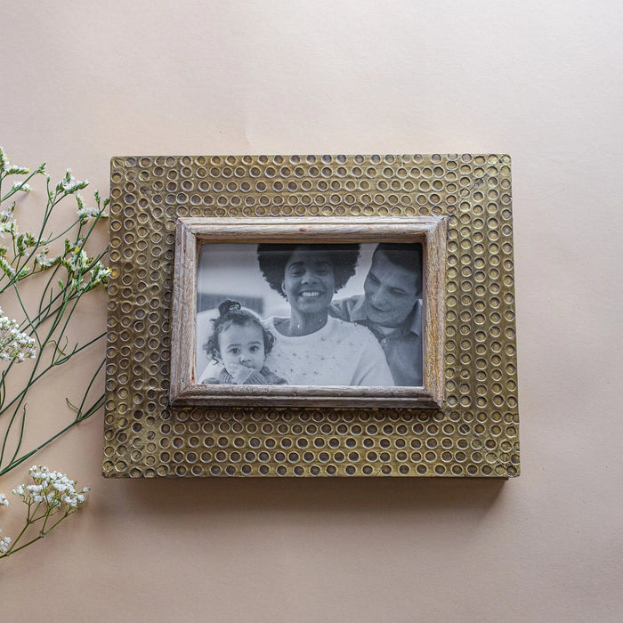 Brass Distressed Picture Frame