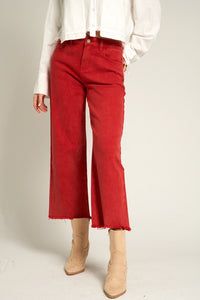 Frayed Hem Cropped Jeans