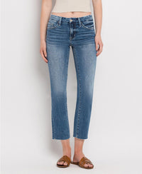 Raw Hem Crop Jeans