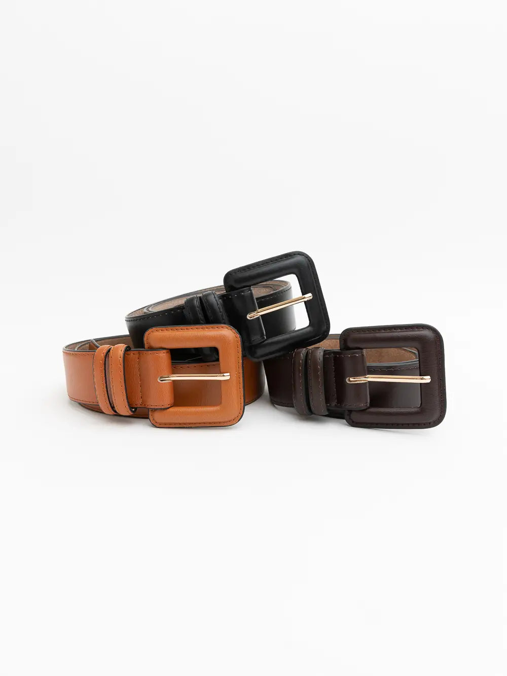 Leather Square Buckle Belt