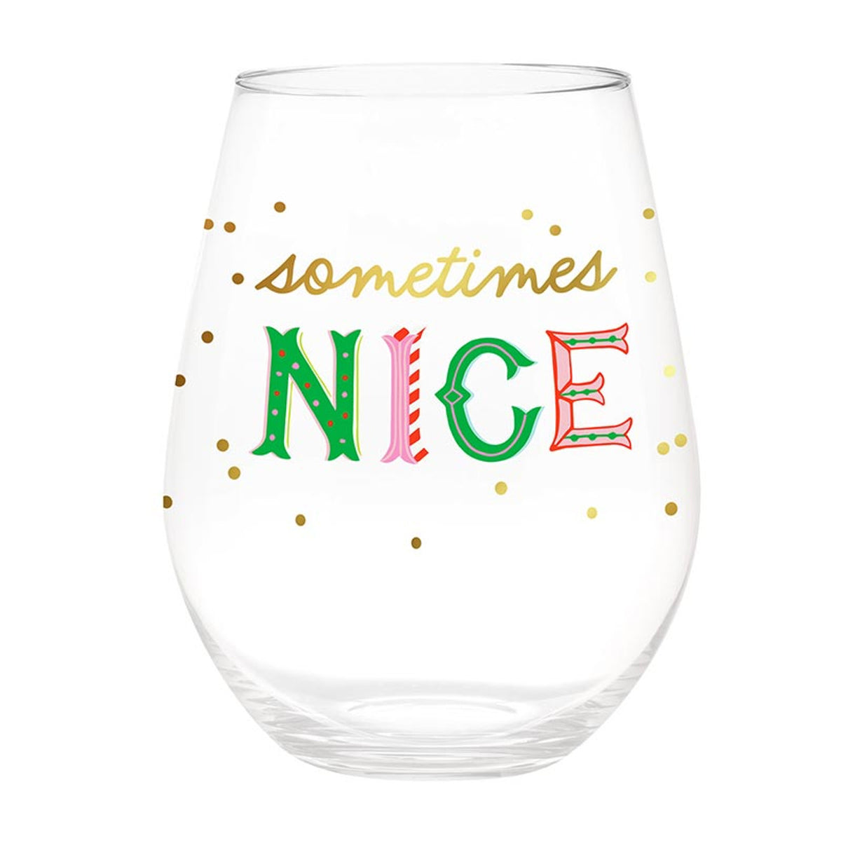 Christmas Jumbo Wine Glass