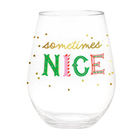 Christmas Jumbo Wine Glass