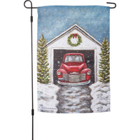 Red Truck Garden Flag