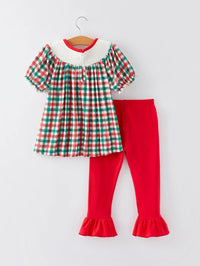 Girls Christmas Smocked Outfit