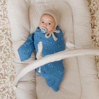 Luxury Cotton Heart Baby Blanket