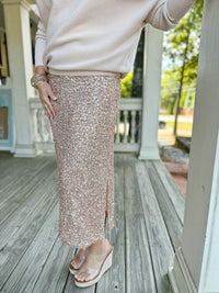 Sequin Midi Skirt