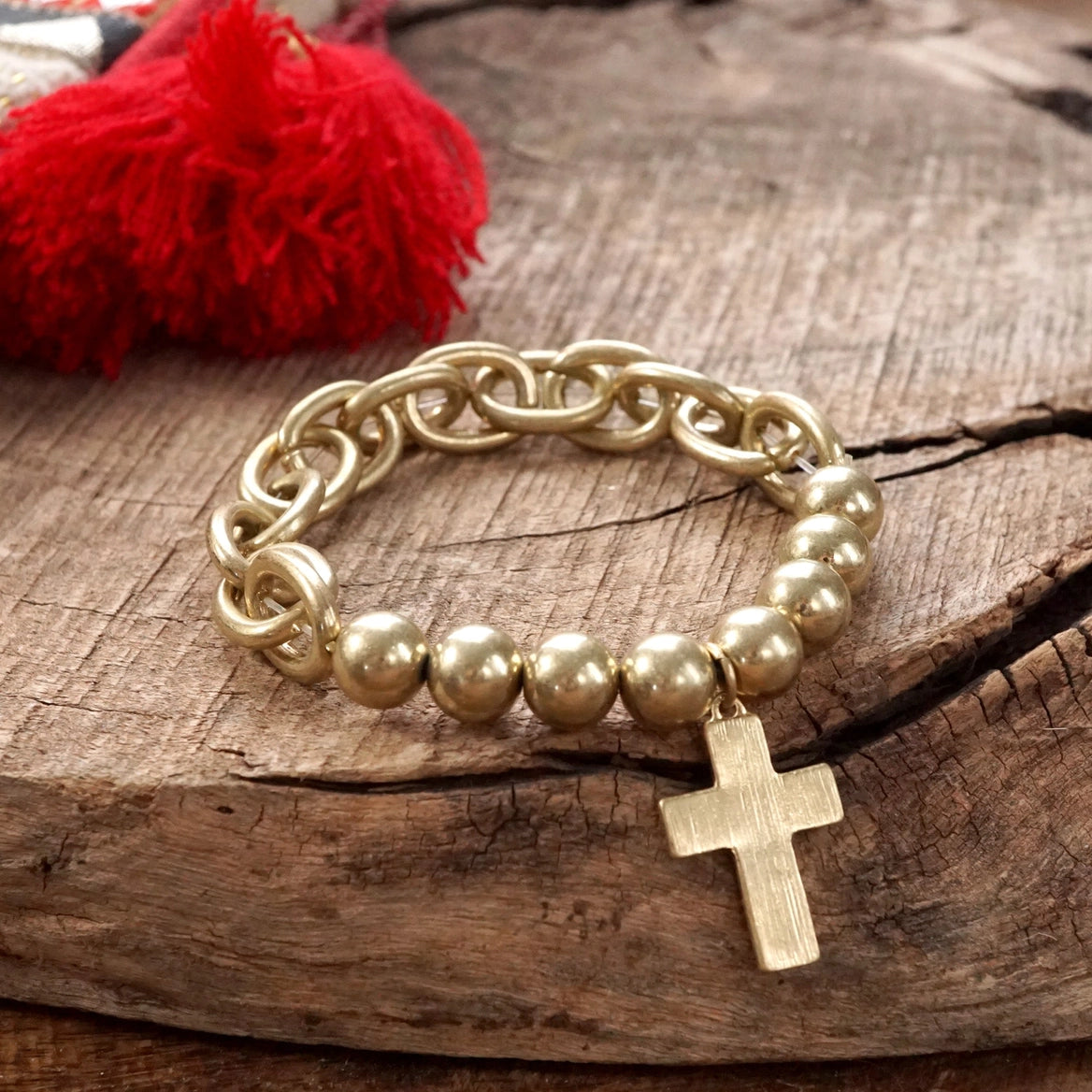 Chunky Cross Bracelet