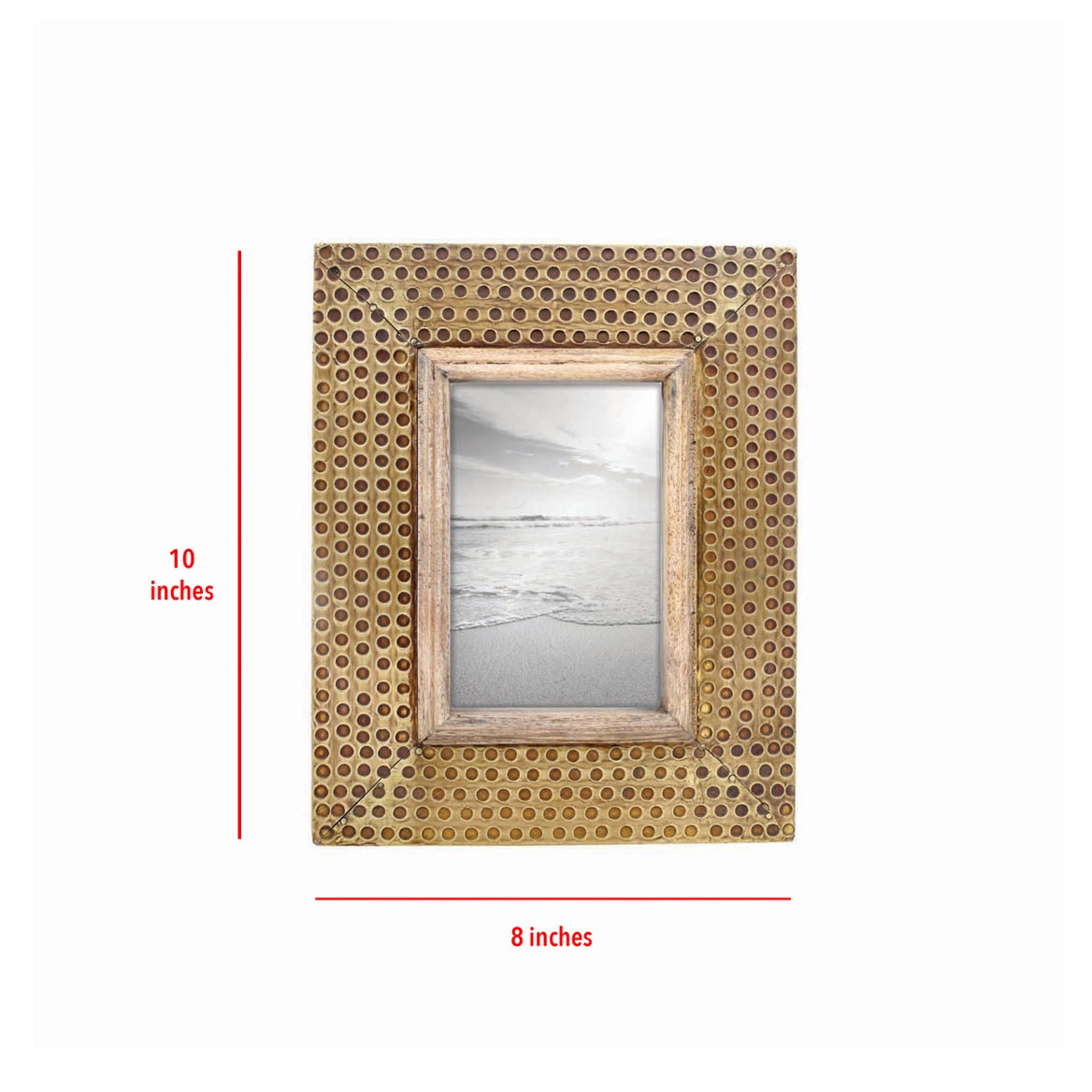 Brass Distressed Picture Frame