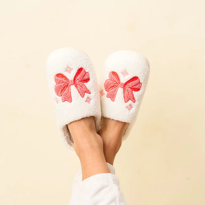 Fuzzy Holiday Slippers