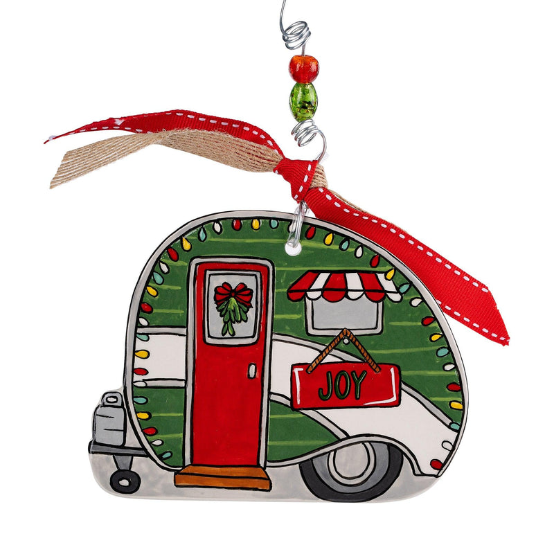 Christmas Camper Flat Ornament