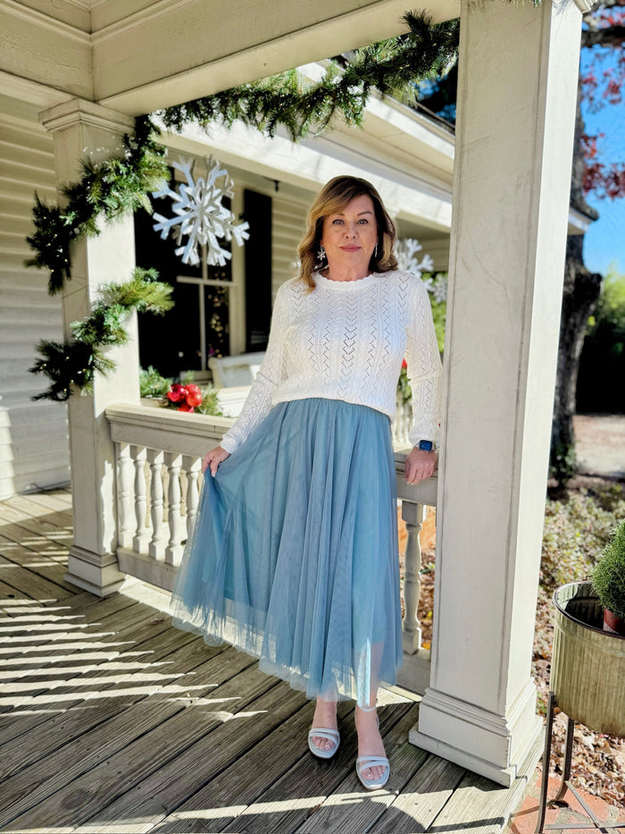 Tulle Midi Skirt