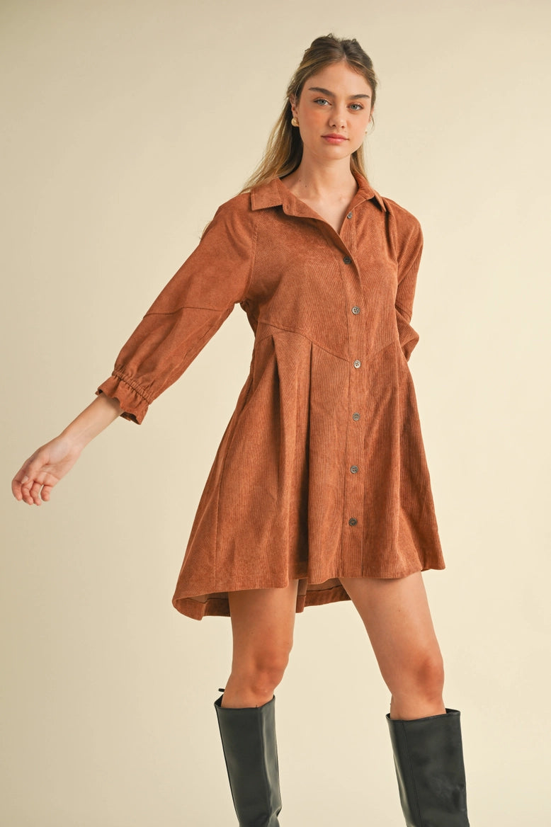 Corduroy Mini Dress