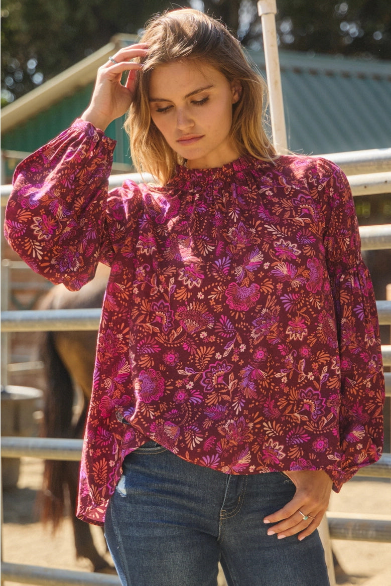 Bohemian Print Blouse