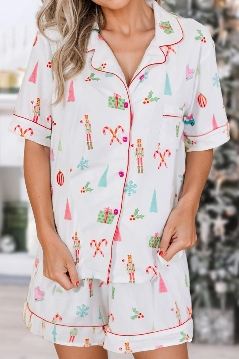 Christmas Button Up Pajama Set