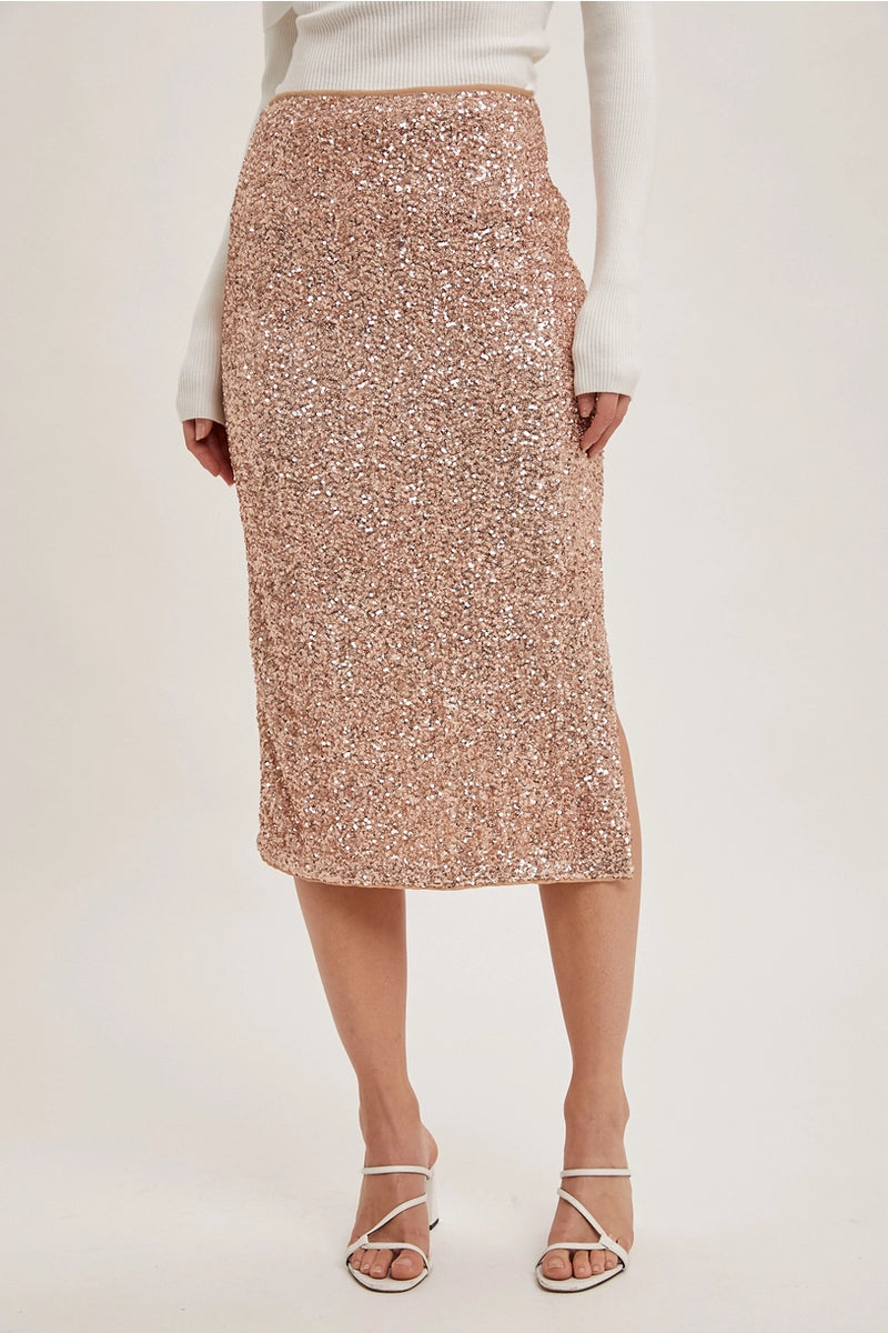 Sequin Midi Skirt