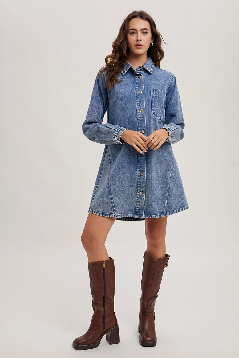 Denim Shirt Dress