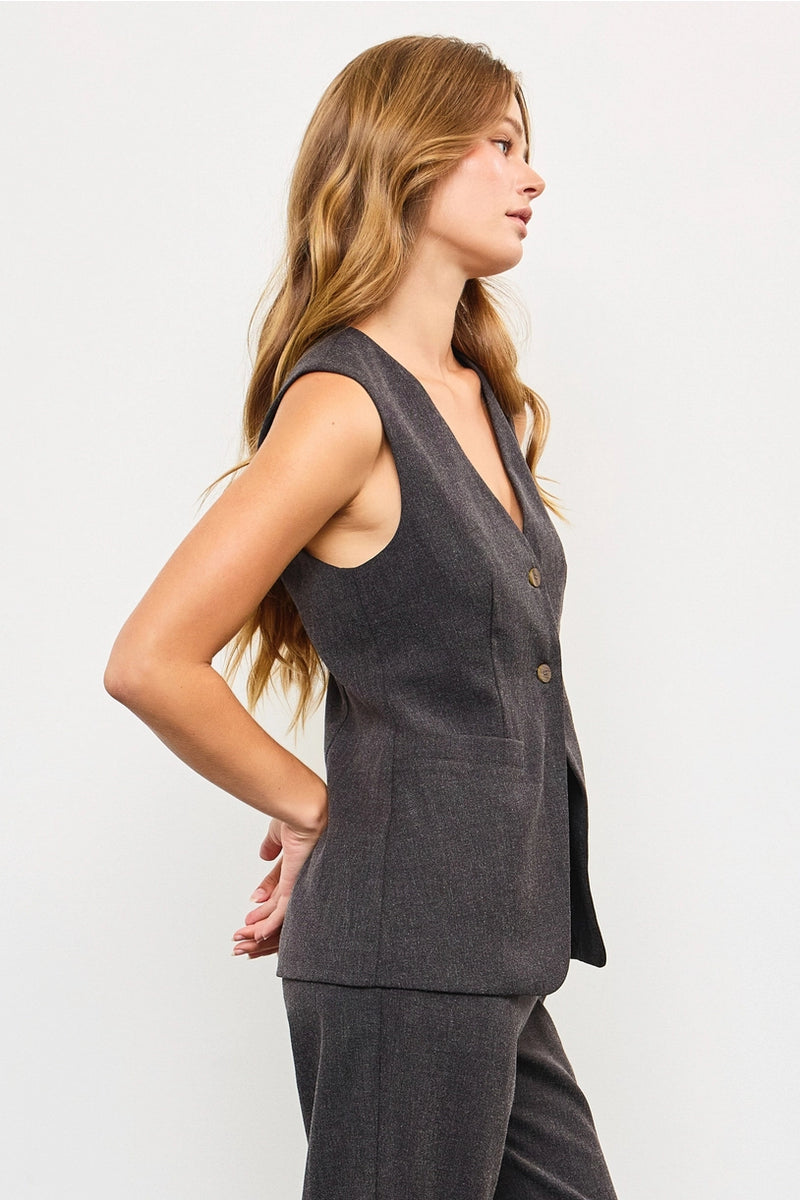 Button Front Vest