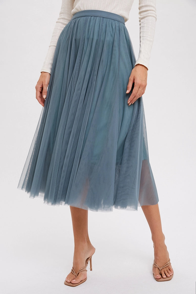 Tulle Midi Skirt