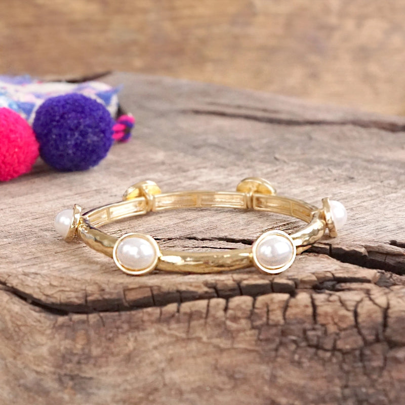 Jeweled Golden Bangle