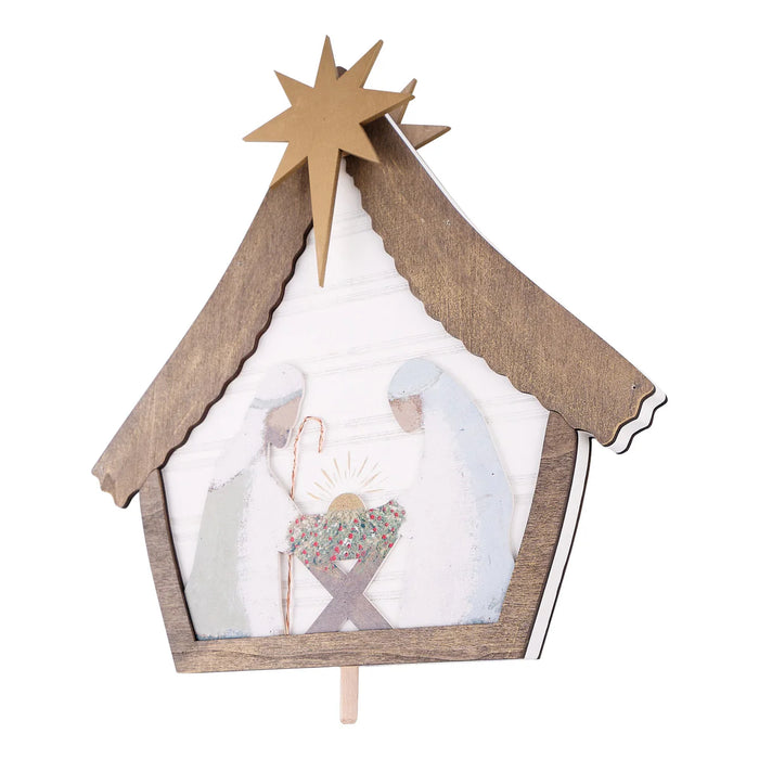 Gold Star Nativity Topper