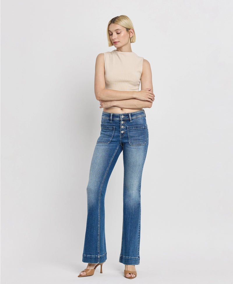 Trouser Hem Flare Jeans