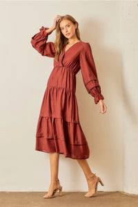 Bubble Ruffle Sleeve Dress