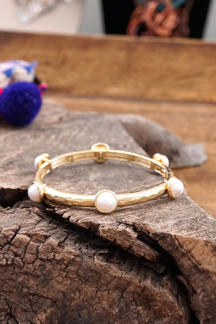 Jeweled Golden Bangle