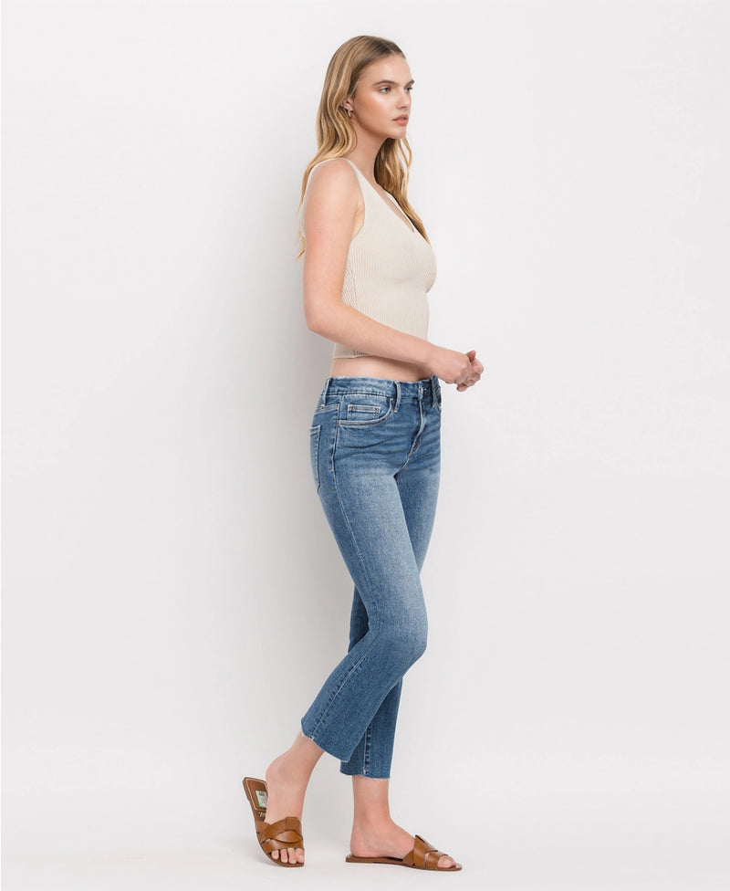 Raw Hem Crop Jeans