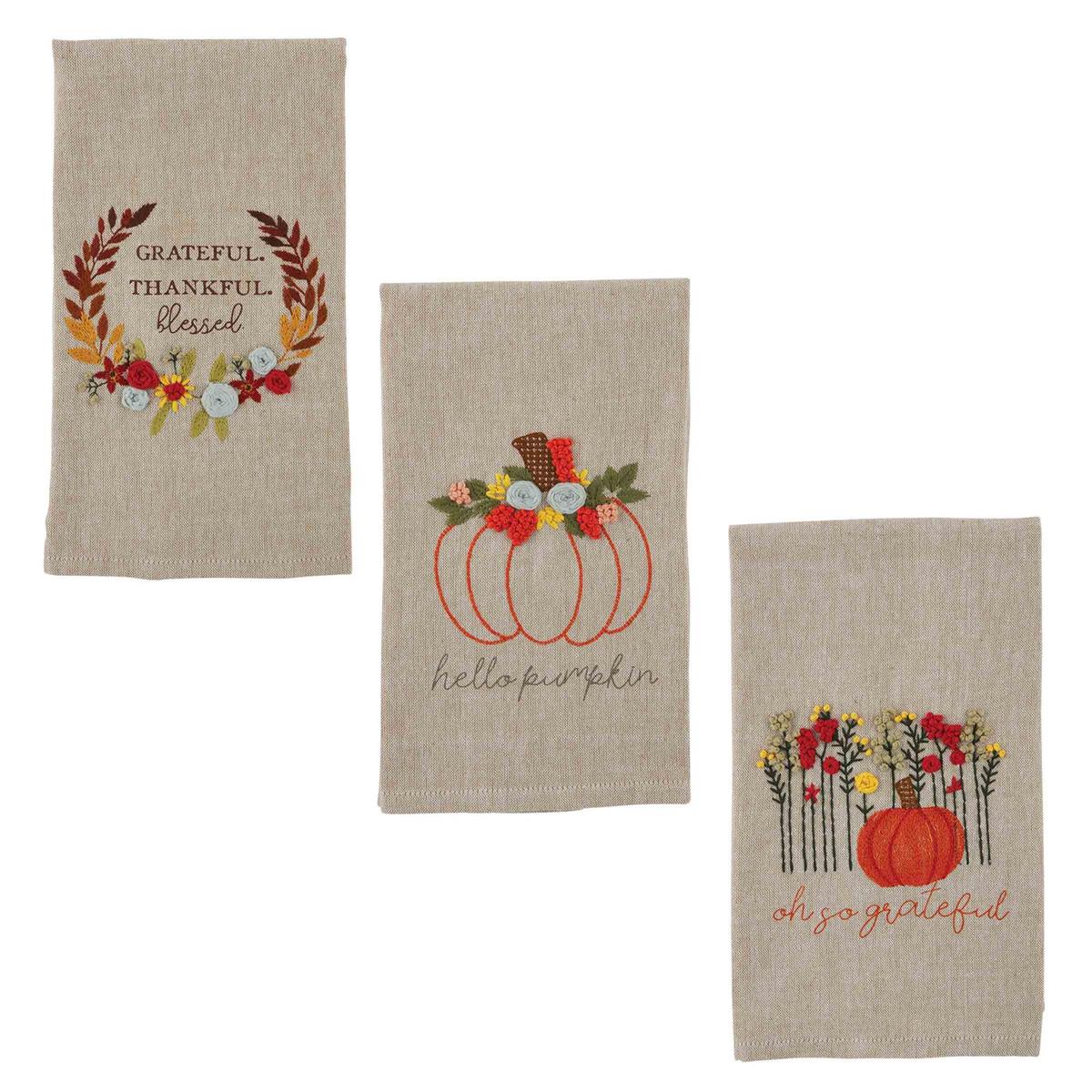 Grateful French Knot Towel