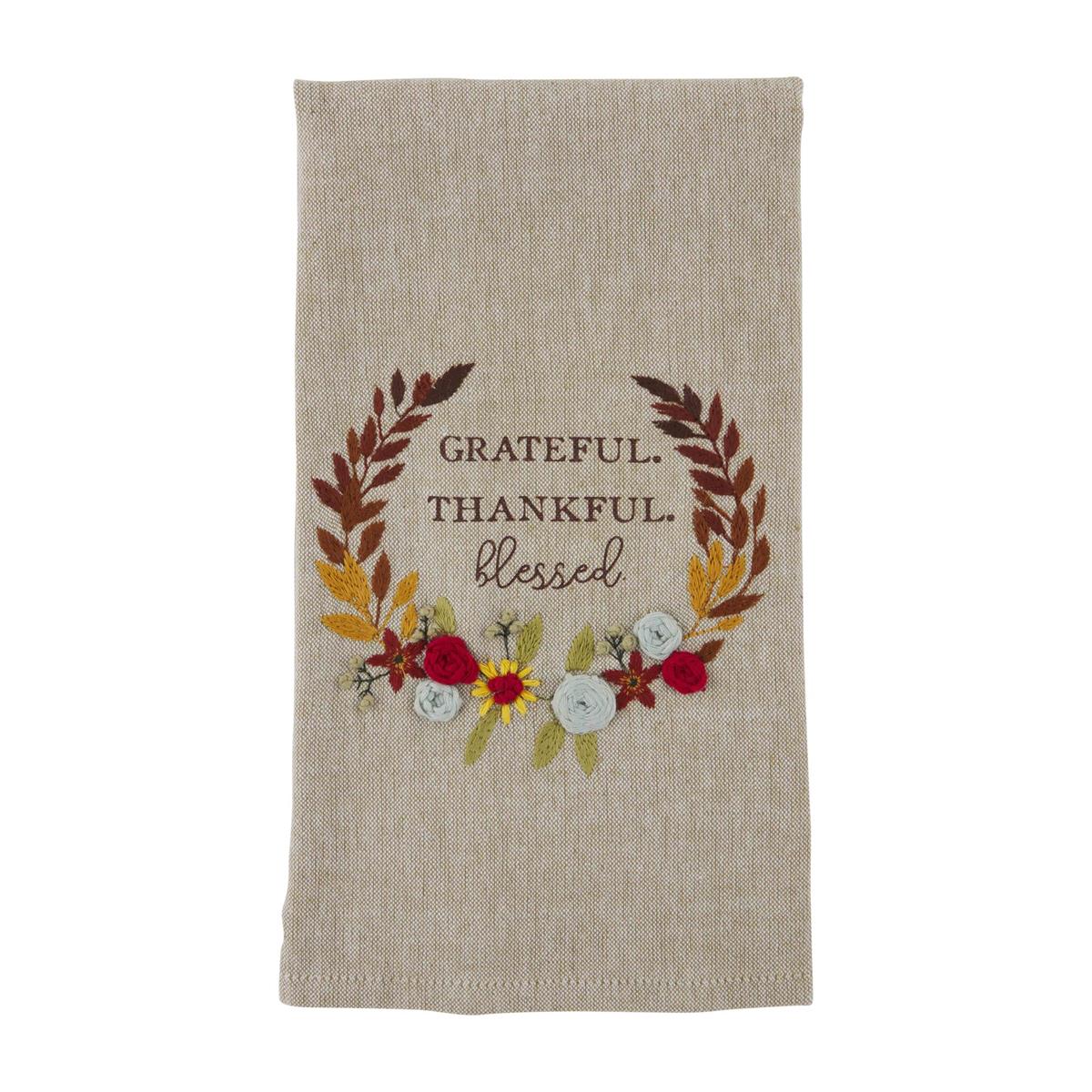 Grateful French Knot Towel