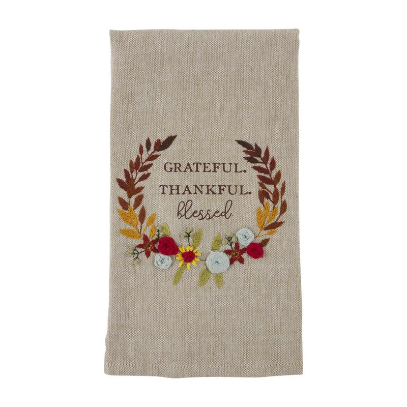 Grateful French Knot Towel