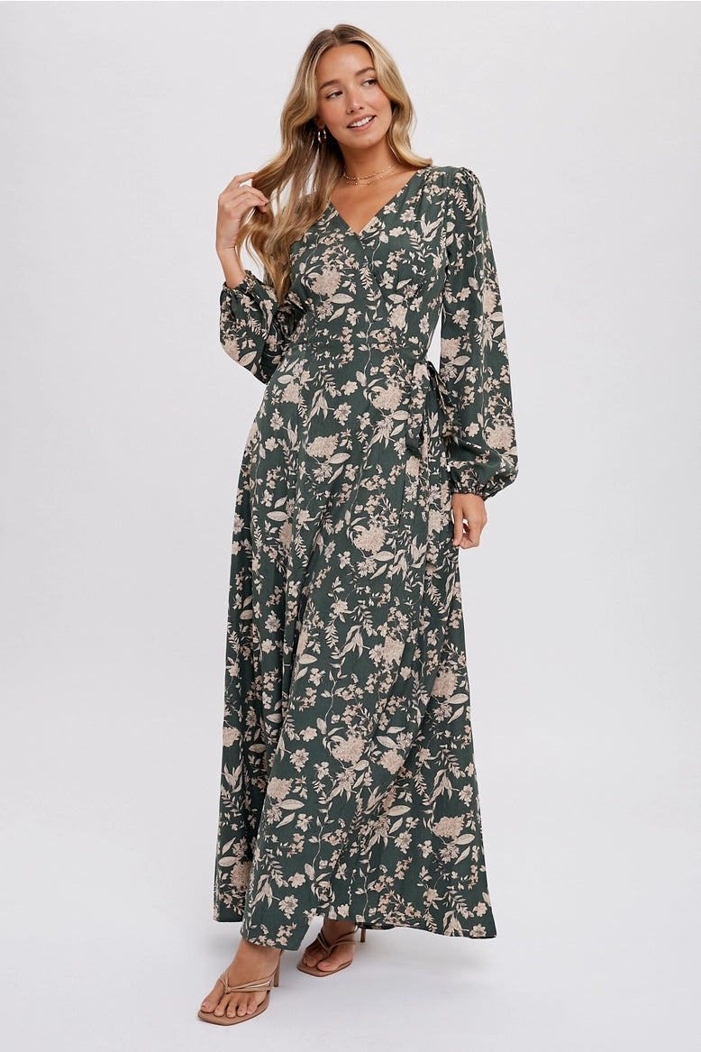 Floral Wrap Maxi Dress