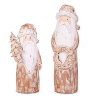 Distressed Carved Santa