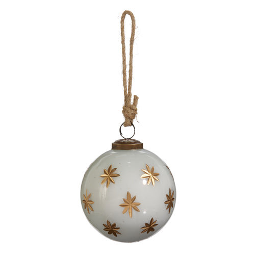 Gold Star Ball Ornament