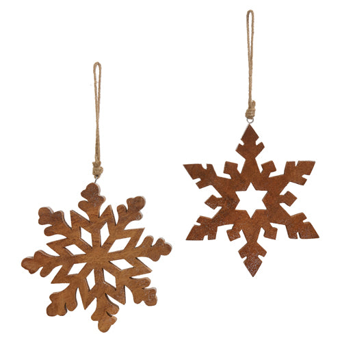 Wooden Snowflake Ornament