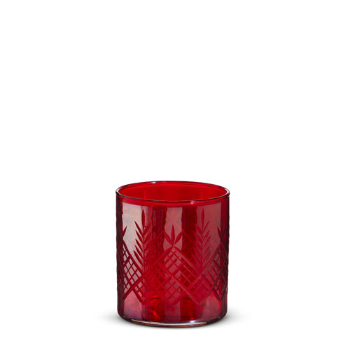 Red Etched Container