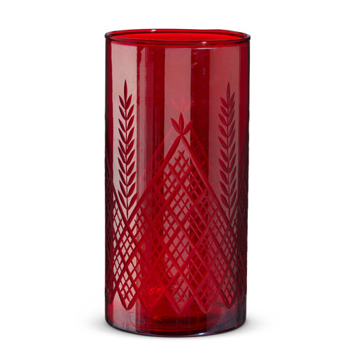 Red Etched Container