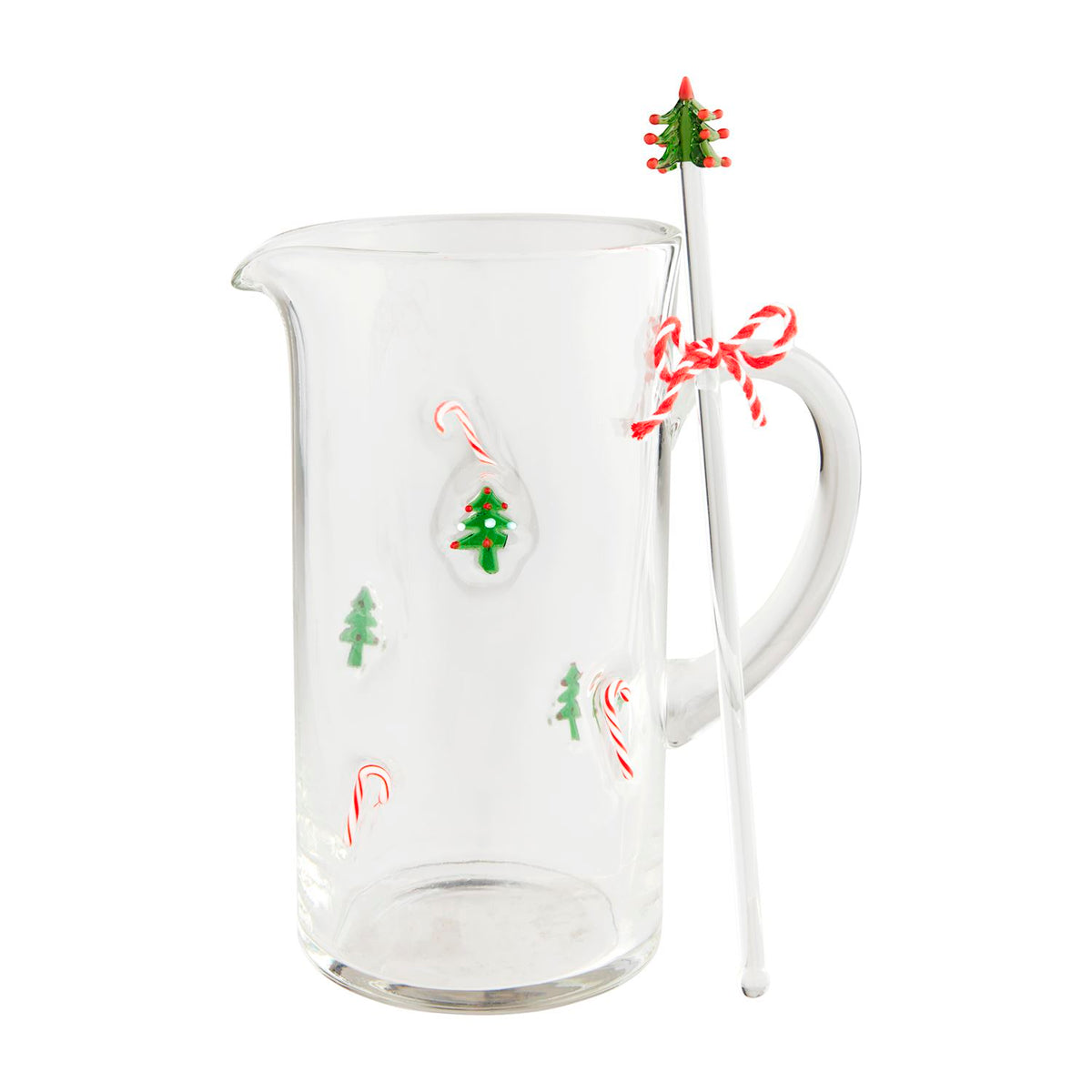 Christmas Icon Glass Pitcher