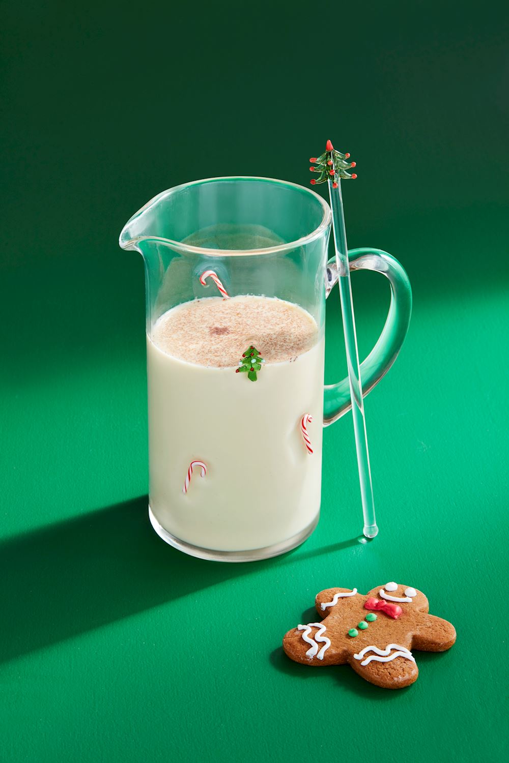 Christmas Icon Glass Pitcher