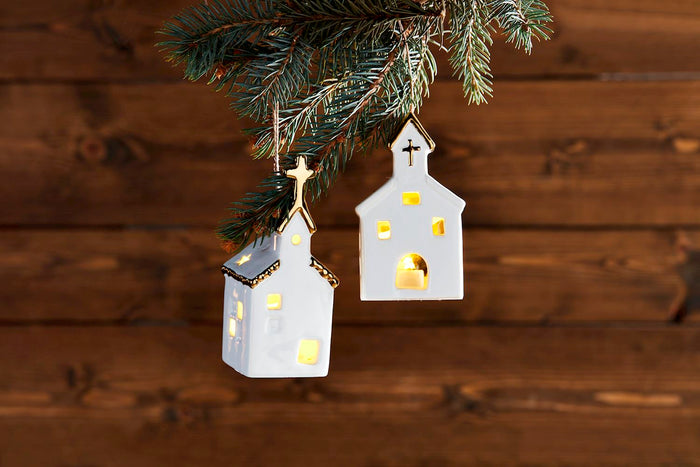 Light Up Church Ornament