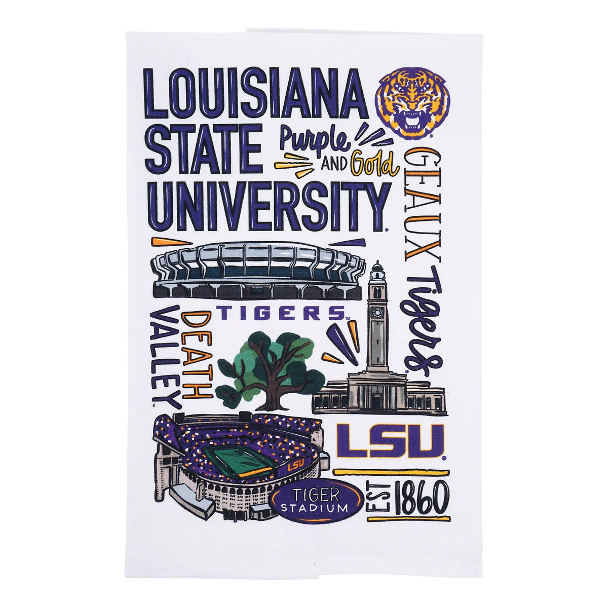 LSU Icon Tea Towel