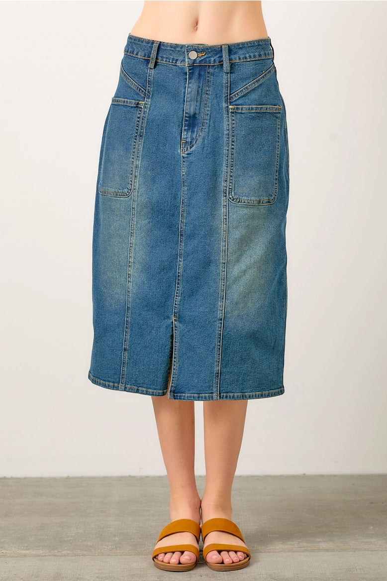 Denim Maxi Skirt