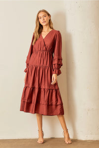 Bubble Ruffle Sleeve Dress