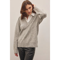 V Neck Sweater with Shirt