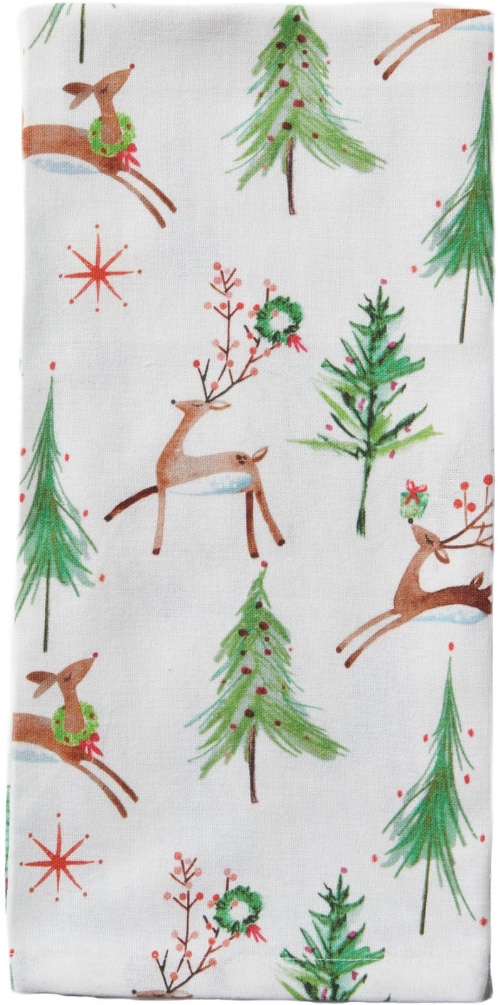 Frolicking Reindeer Dish Towel